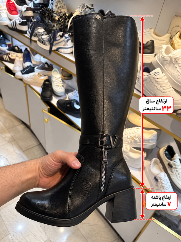 بوت بلند مدل LV پاشنه ۷سانت